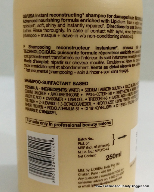 L'Oreal Absolut Repair Lipidium Shampoo and Masque Review 