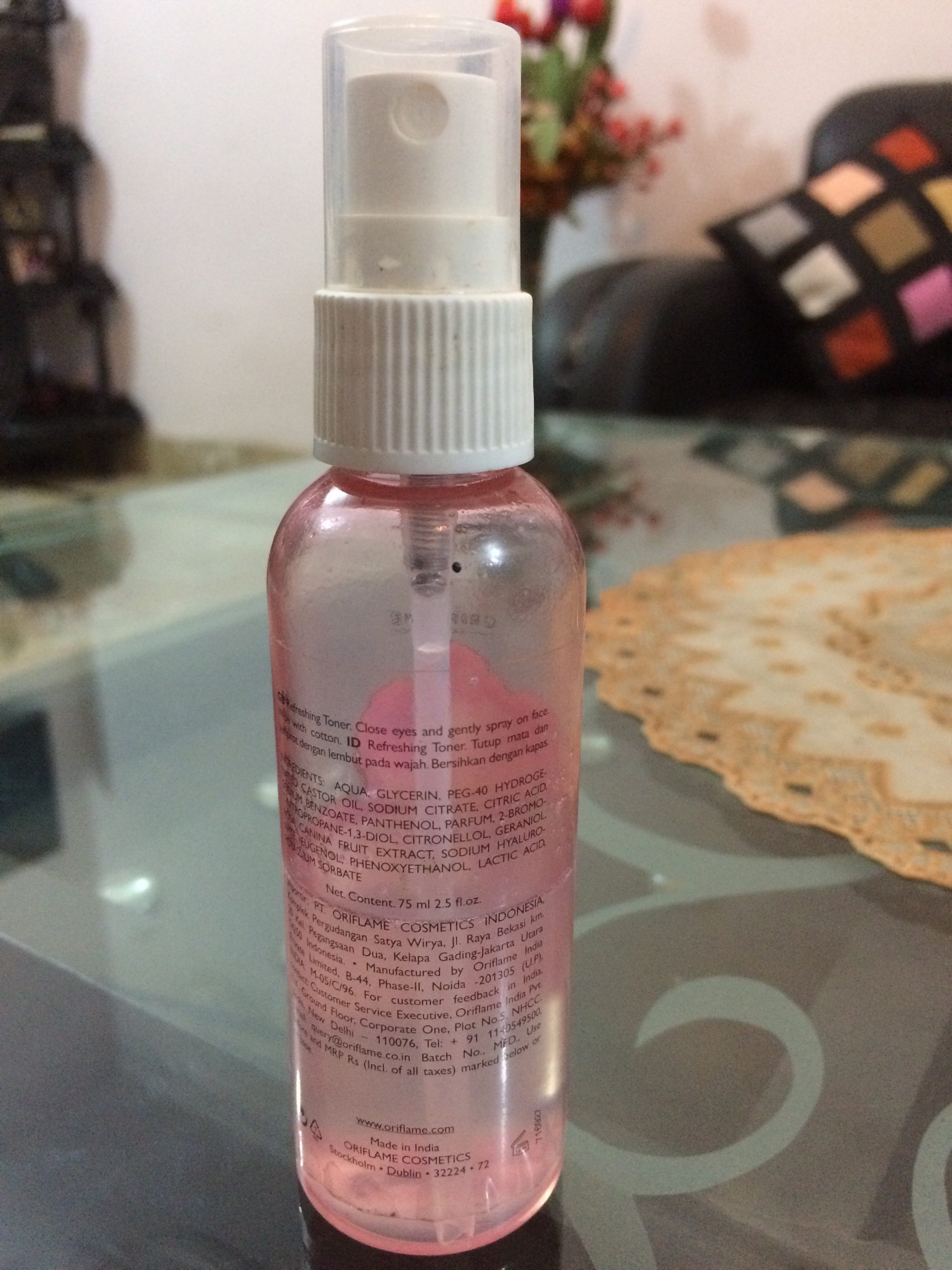 Oriflame Love Nature Rose Water Spray Review - fashionandbeautyblogger.com